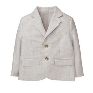 Janie and Jack Boys Linen Suspender Short & Jacket